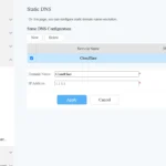 Giao diện cài đặt DNS trên router, hiển thị cách nhập địa chỉ Cloudflare DNS 1.1.1.1 để tối ưu tốc độ mạng và giảm thiểu tình trạng giật lag khi xem phim.