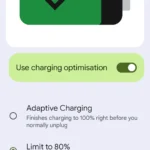 Giao diện cài đặt giới hạn sạc 80% trên Google Pixel để kéo dài tuổi thọ pin
