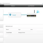 Giao diện cài đặt router hiển thị thiết bị lưu trữ USB đã kết nối, minh họa tính năng chia sẻ file và tạo NAS qua mạng cục bộ.