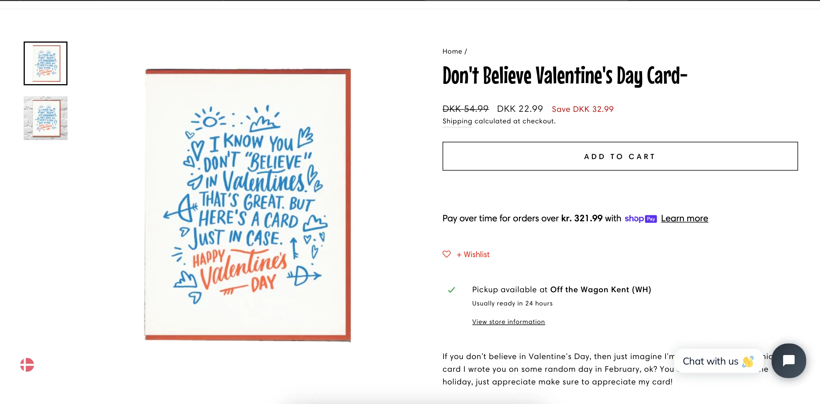 Giao diện chuyên mục quà Valentine độc đáo và hài hước của Off the Wagon.