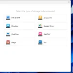 Giao diện CloudMounter trên Windows 11 hiển thị màn hình chính và các dịch vụ đám mây đã kết nối