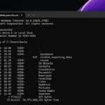 Giao diện Command Prompt (CMD) trên Windows 11 hiển thị các lệnh cơ bản và cấu trúc văn bản