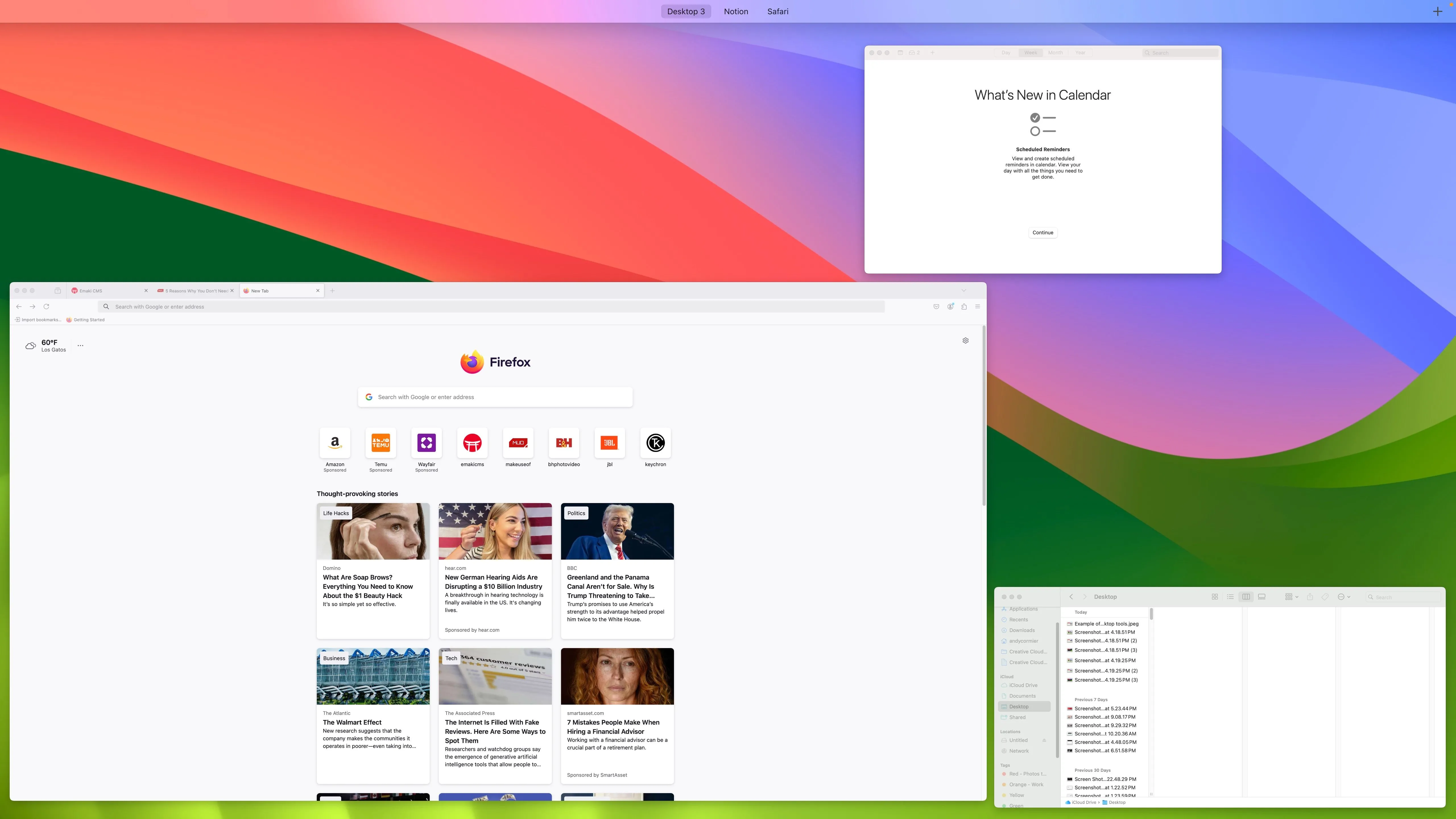 Giao diện công cụ đa desktop ảo của macOS, minh họa tính năng không gian làm việc ảo