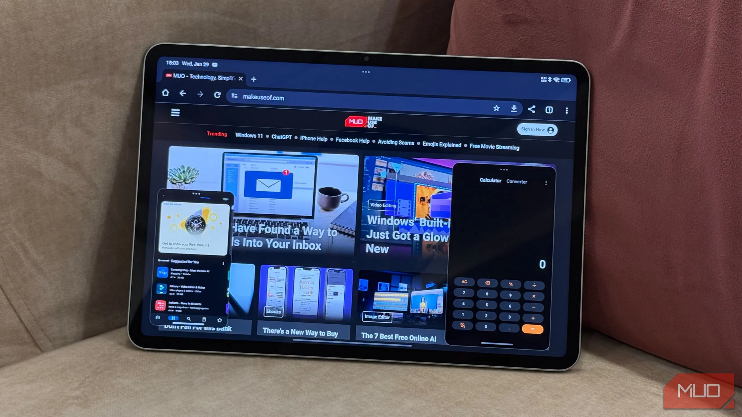 Giao diện đa nhiệm với cửa sổ nổi trên Xiaomi Pad 7