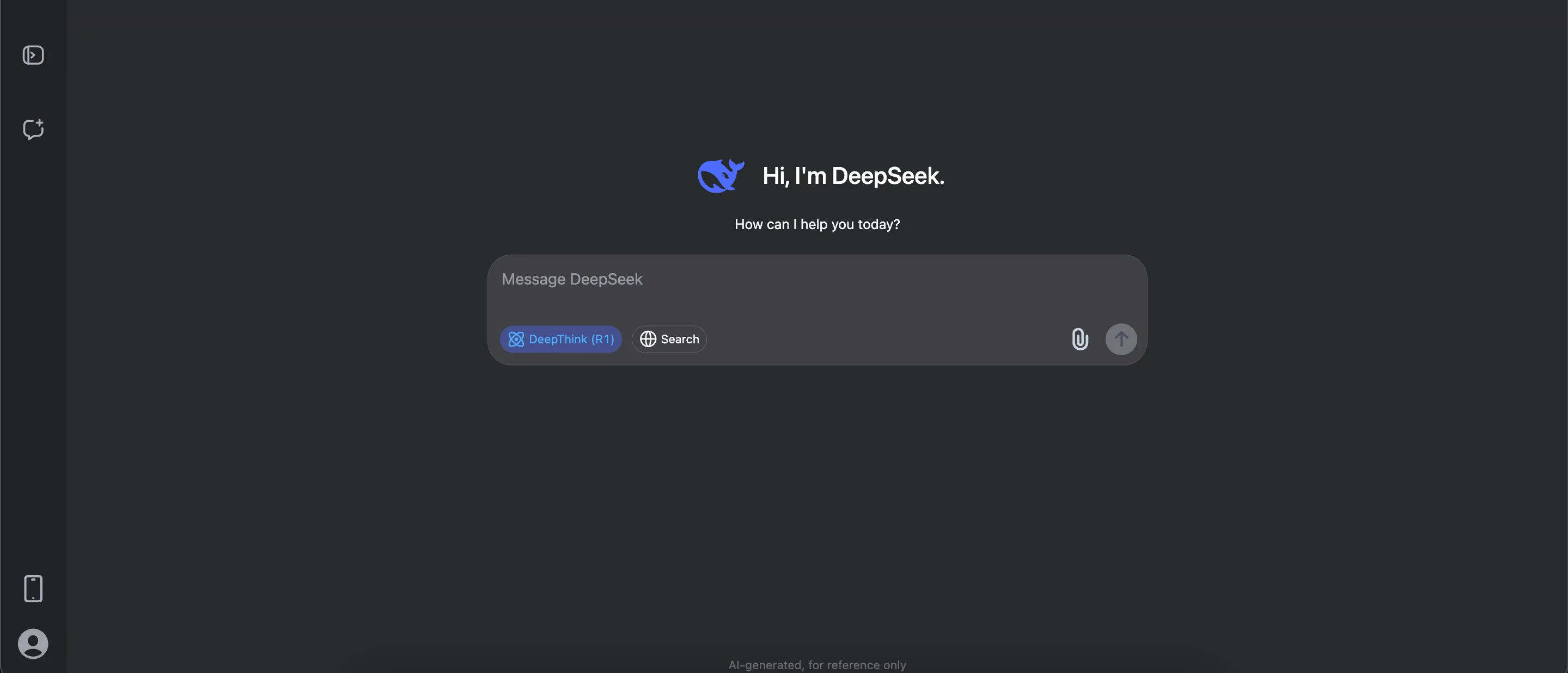 Giao diện DeepSeek AI hiển thị khả năng xem quy trình tư duy của mô hình DeepSeek-R1 miễn phí