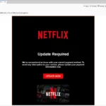 Giao diện email lừa đảo Netflix giả mạo yêu cầu cập nhật phương thức thanh toán để tránh gián đoạn dịch vụ.