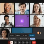 Giao diện Google Meet hiển thị tùy chọn chia sẻ nội dung trực tiếp từ camera ngoài
