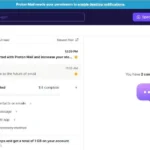 Giao diện hộp thư Proton Mail tinh tế và hiện đại với bố cục gọn gàng