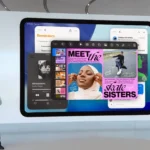 Giao diện iPadOS 26 với tính năng đa nhiệm mới, hiển thị các cửa sổ ứng dụng linh hoạt trên màn hình iPad