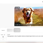 Giao diện người dùng Adobe Firefly với các tùy chọn tạo và điều chỉnh lệnh nhắc video AI.