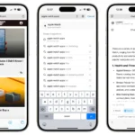 Giao diện người dùng sử dụng tiện ích mở rộng ChatGPT Search trên trình duyệt Safari của iPhone, hiển thị kết quả tìm kiếm được tóm tắt bởi AI.