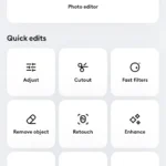 Giao diện Photoleap với các mục Discover, Edit và Generate hiển thị các tùy chọn chỉnh sửa ảnh và tạo nội dung AI