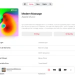 Giao diện playlist nhạc không lời thư giãn trên Apple Music để nâng cao sự tập trung.