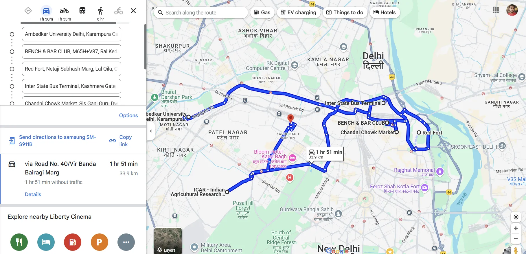 Giao diện Routora tối ưu hóa lộ trình với nhiều điểm dừng trên Google Maps