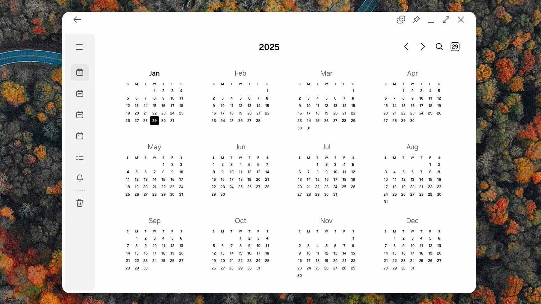 Giao diện Samsung Calendar hiển thị trên màn hình lớn qua Samsung DeX, thể hiện khả năng tối ưu trải nghiệm đa thiết bị.
