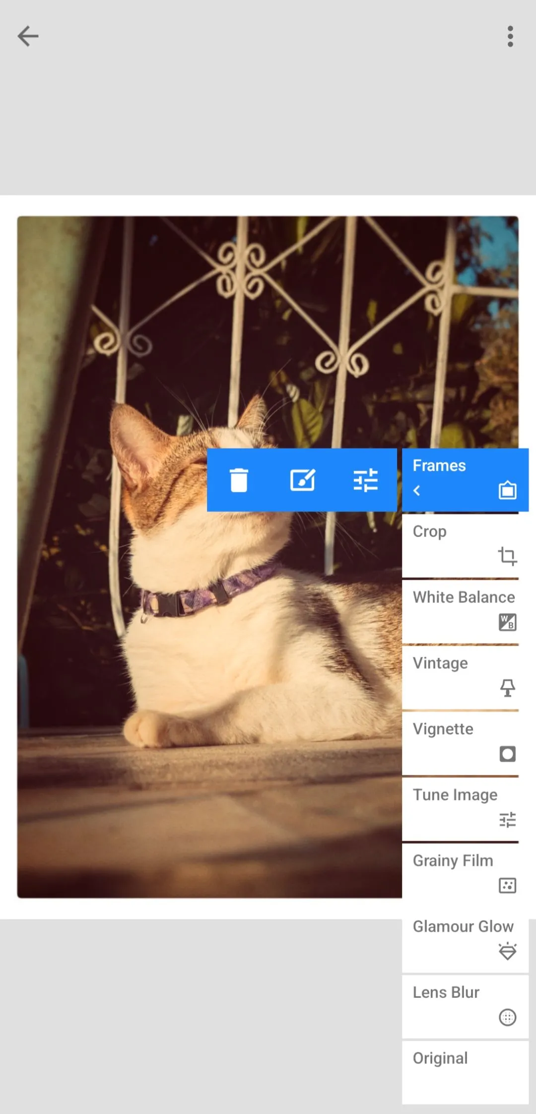 Giao diện Snapseed với tính năng chỉnh sửa ảnh không phá hủy và các lớp chỉnh sửa