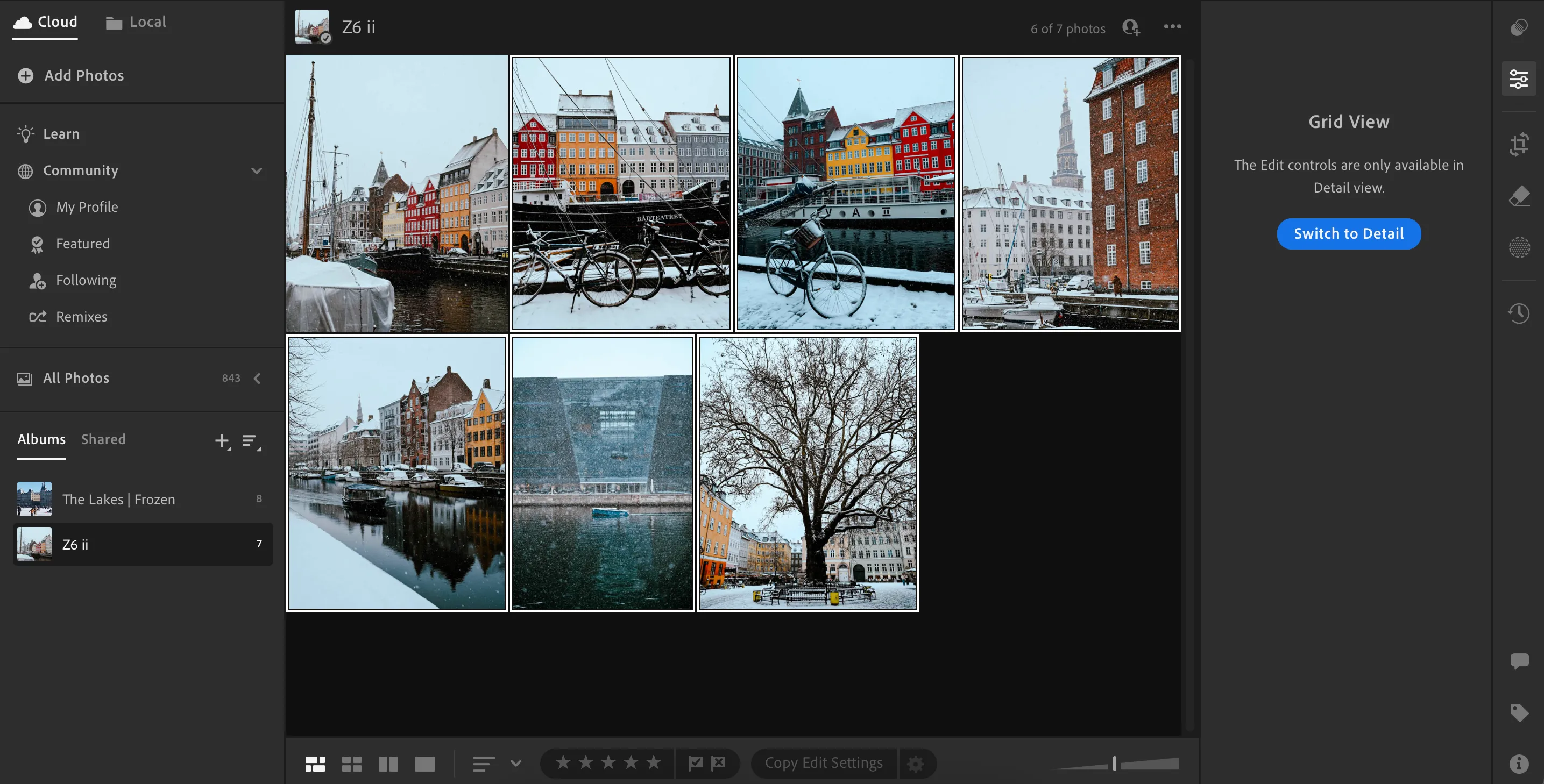 Giao diện tạo album mới trong Adobe Lightroom, giúp người dùng dễ dàng tổ chức và phân loại các bộ sưu tập ảnh của mình.