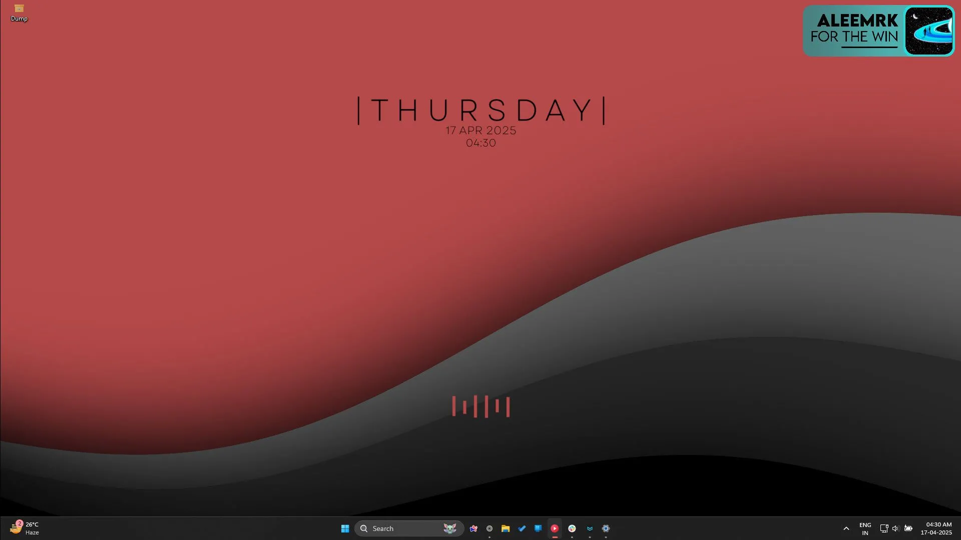 Giao diện taskbar Windows 11 với các icon đã được thu nhỏ, minh họa sự thay đổi kích thước và vị trí của biểu tượng