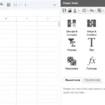 Giao diện thanh bên Power Tools trong Google Sheets, hiển thị các tùy chọn xử lý và làm sạch dữ liệu hiệu quả