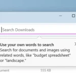 Giao diện tìm kiếm ngôn ngữ tự nhiên (Semantic Search) trong File Explorer của Windows 11