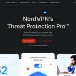 Giao diện tính năng Threat Protection Pro của NordVPN với các biểu tượng bảo vệ quyền riêng tư và an toàn trực tuyến