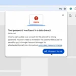 Giao diện tính năng tự động đổi mật khẩu yếu trong Google Chrome
