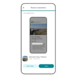 Giao diện tính năng xem lại ảnh chụp màn hình tự động nhận diện địa điểm trong Google Maps