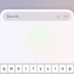Giao diện tối giản của Arc browser trên iPhone với trường URL và tìm kiếm