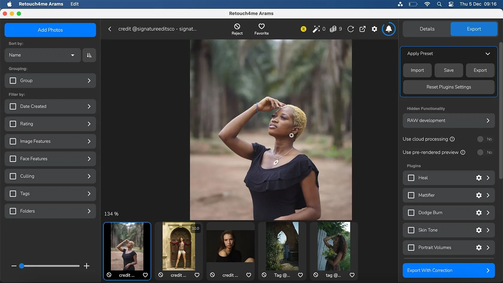 Giao diện tổng quan của Retouch4Me Arams Hub
