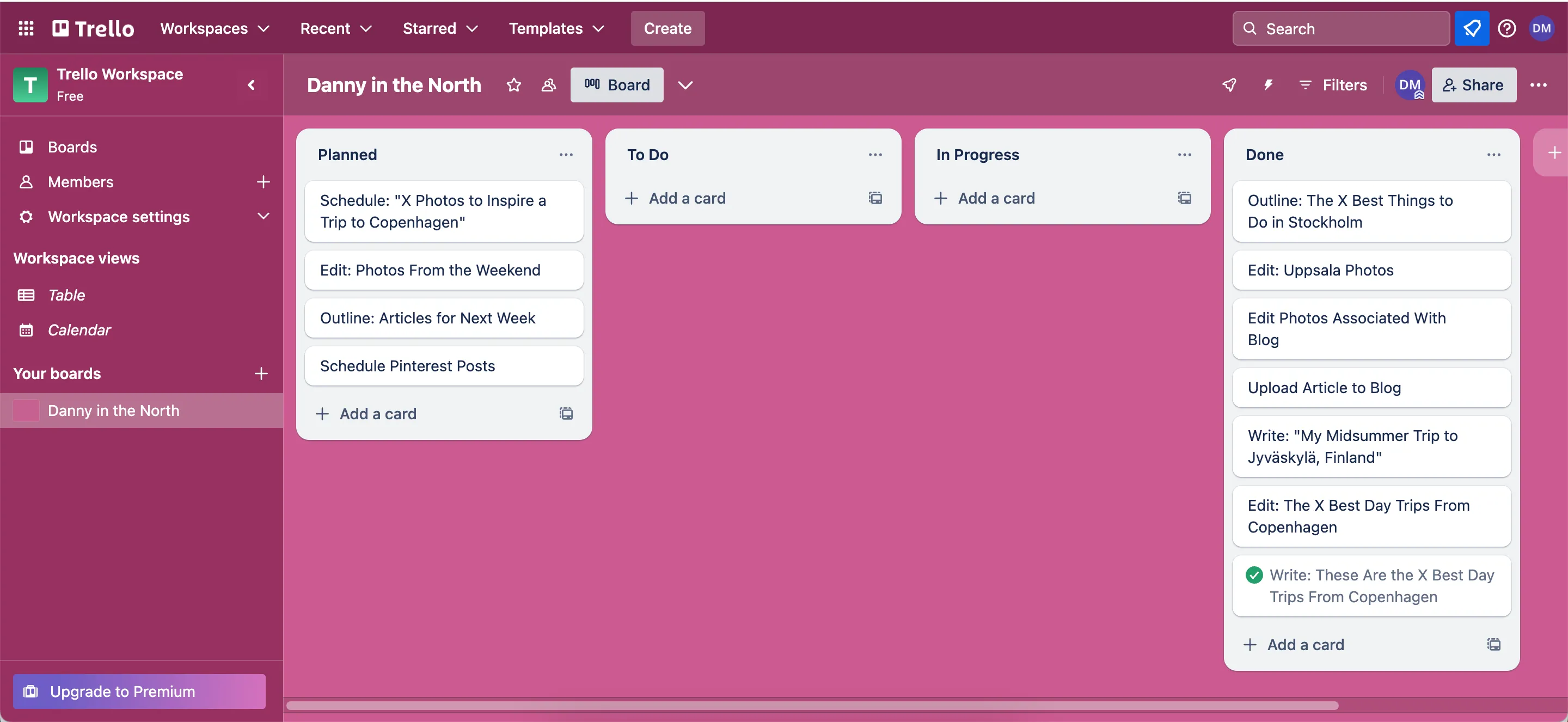 Giao diện Trello hiển thị quá trình tạo bảng quản lý dự án mới