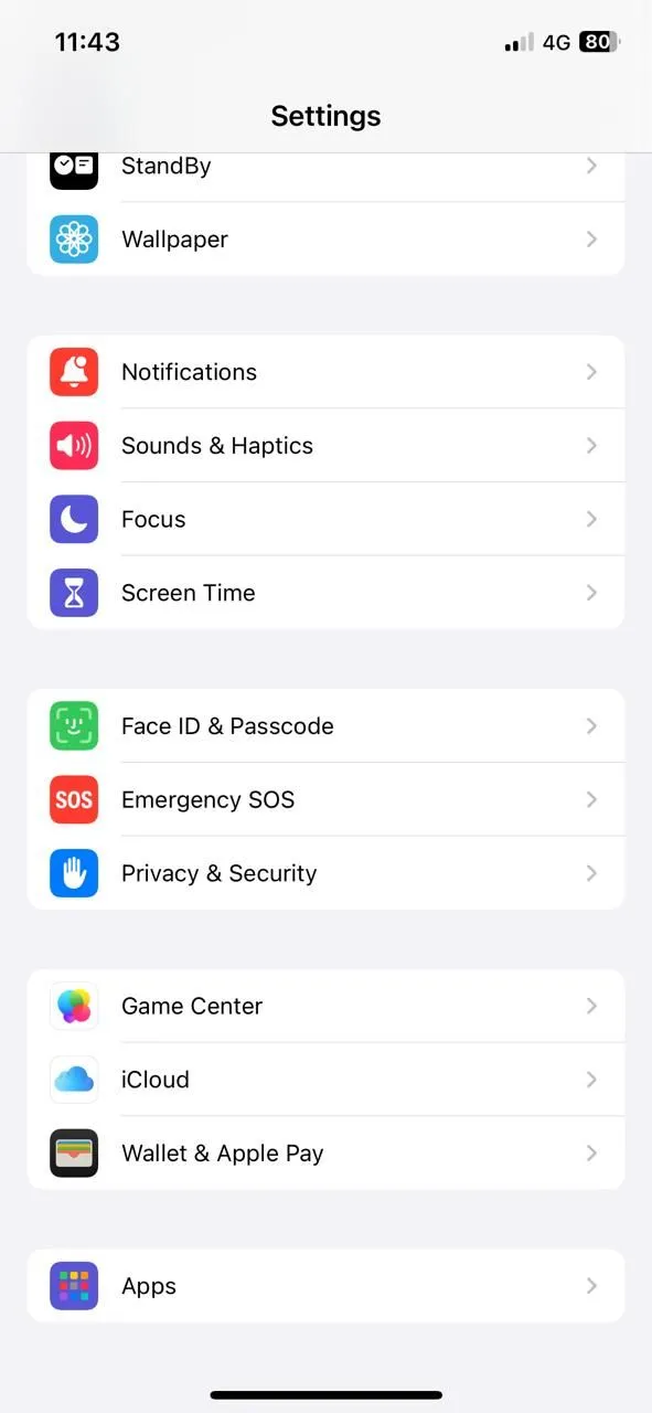 Giao diện ứng dụng Cài đặt trên iPhone, dẫn đến mục Mail để cấu hình bảo vệ quyền riêng tư email