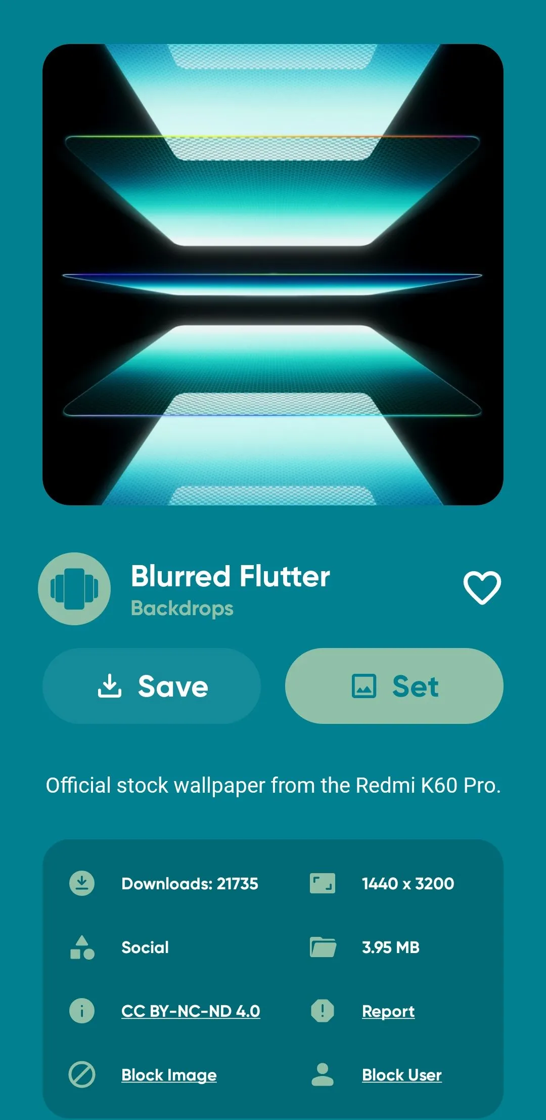 Giao diện ứng dụng hình nền Backdrops trên Android với các danh mục lựa chọn