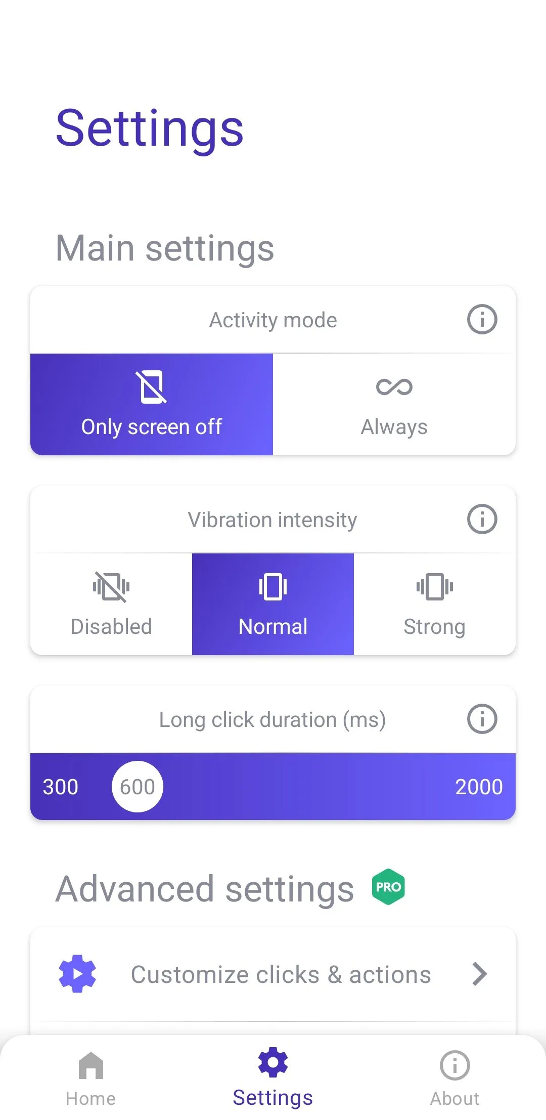 giao diện ứng dụng Volumee trên điện thoại Android
