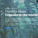 Giao diện WeTransfer với tùy chọn gửi tệp và nhập email người nhận.