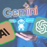 Hình ảnh biểu tượng các công cụ AI hàng đầu như ChatGPT, Gemini, Claude và chatbot AI đang trò chuyện, minh họa sự phổ biến của AI miễn phí và trả phí
