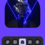 Hình ảnh điện thoại Android 16 hiển thị hiệu ứng hình khối bo tròn trên hình nền, làm nổi bật chủ thể chính với viền cắt theo hình chữ nhật bo góc và nền màu tím nhạt xung quanh.