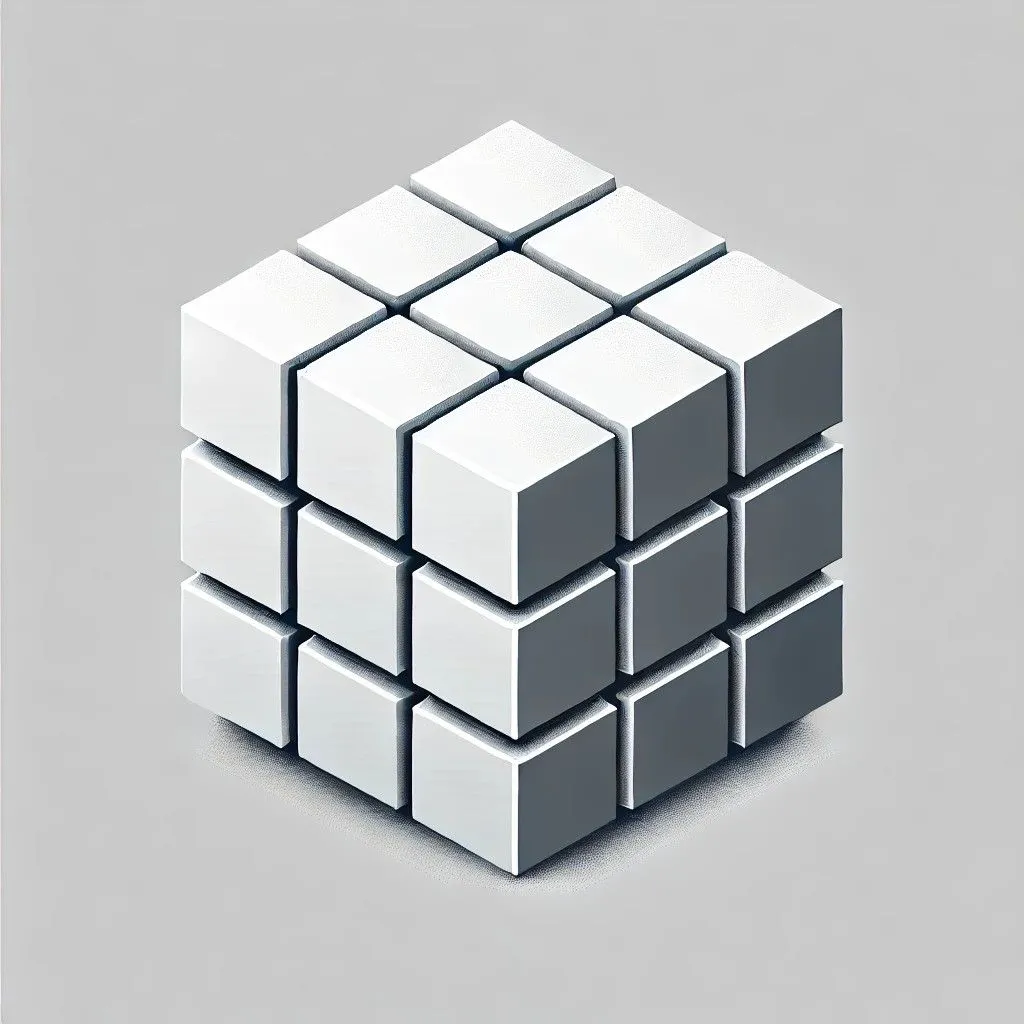 Hình ảnh được AI tạo ra một khối lập phương Rubik trên nền trắng, thể hiện sự nhầm lẫn của AI.