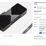 Hình ảnh minh họa một bài đăng bán card đồ họa Nvidia RTX 5090 với giá bất thường, nghi ngờ lừa đảo