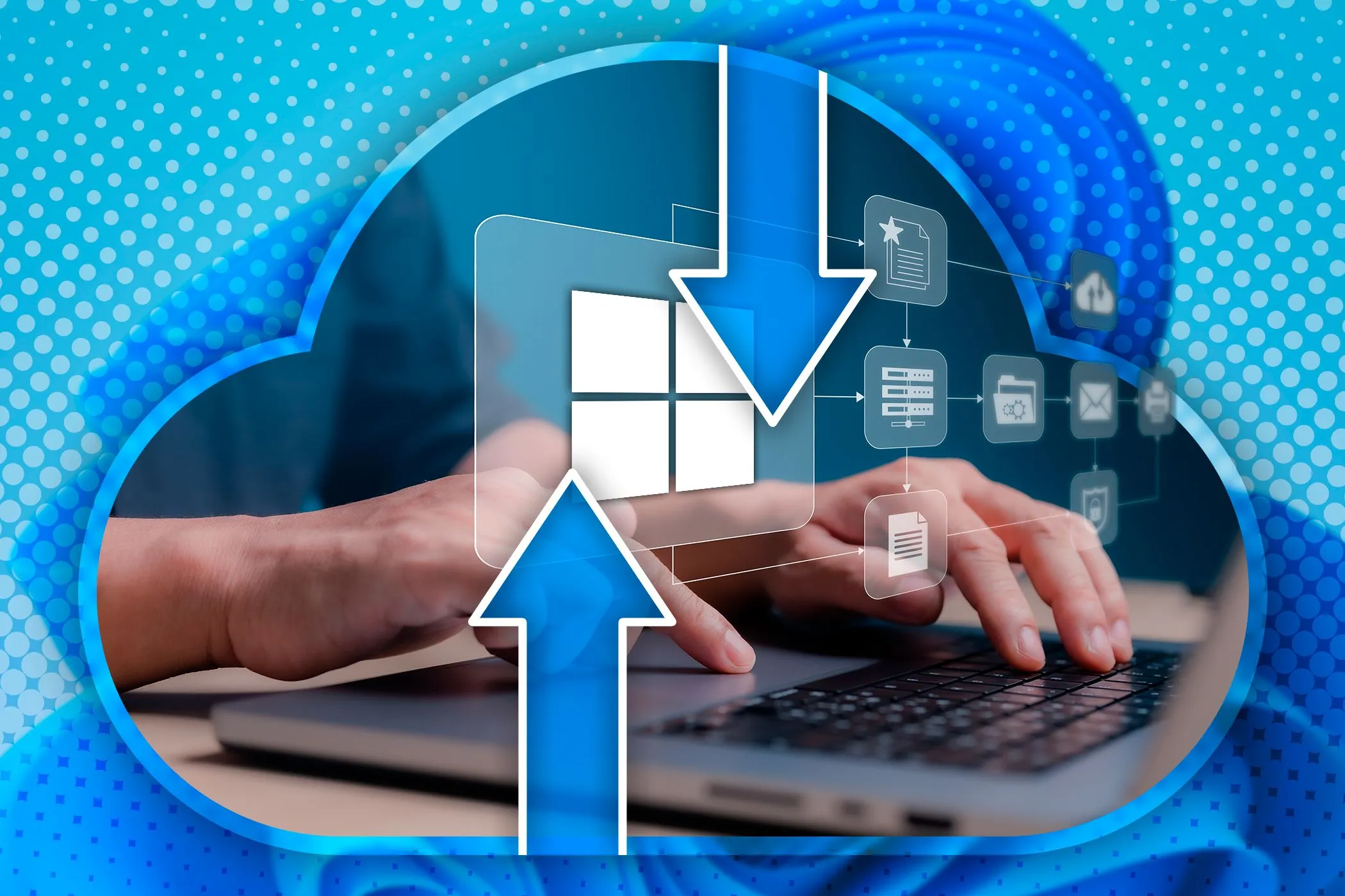 Hình ảnh người đang sao lưu dữ liệu trên laptop, minh họa tầm quan trọng của backup an toàn