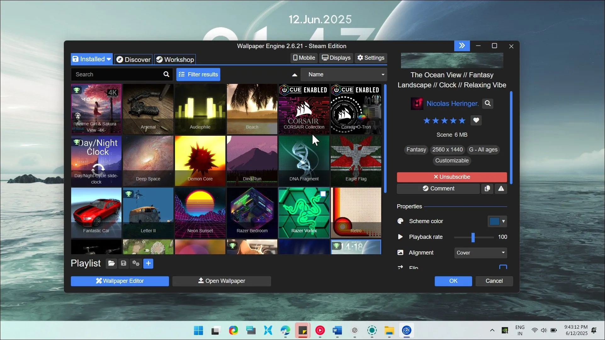 Hình nền động Wallpaper Engine chạy trên Windows 11