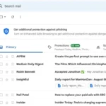 Hộp thư Gmail với hàng loạt email chưa đọc, biểu tượng của sự xao nhãng và áp lực công việc.
