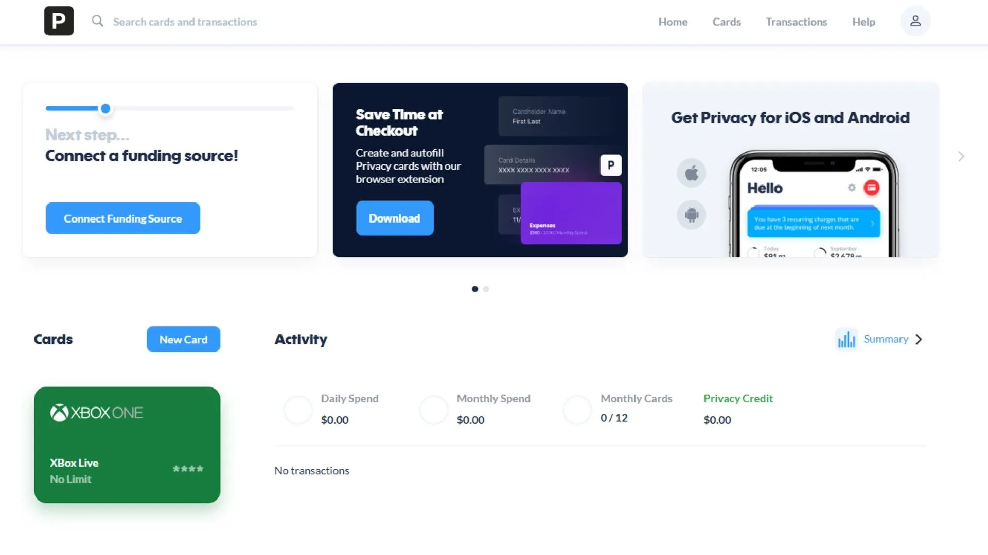 Hướng dẫn thiết lập thẻ thanh toán dùng một lần trên nền tảng Privacy.com