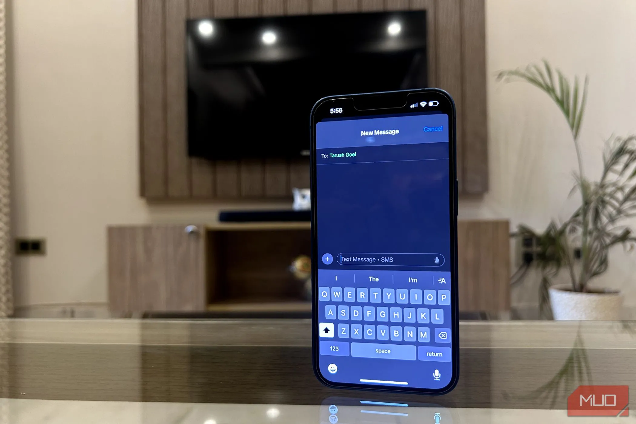 iPhone mở ứng dụng tin nhắn với giao diện SMS truyền thống, gợi nhớ sự lạc hậu của chuẩn tin nhắn cũ