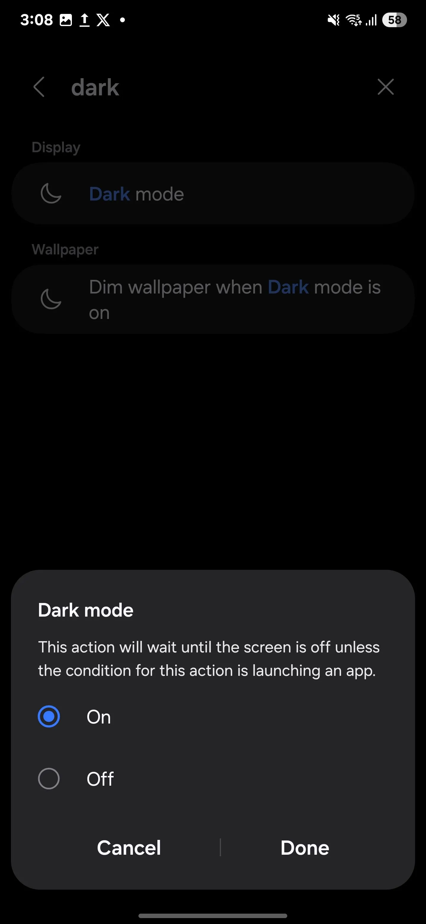 Kích hoạt Chế độ Tối (Dark Mode) trong thiết lập Samsung Modes and Routines