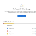 Kiểm tra dung lượng lưu trữ Google Drive, Gmail và Google Photos miễn phí