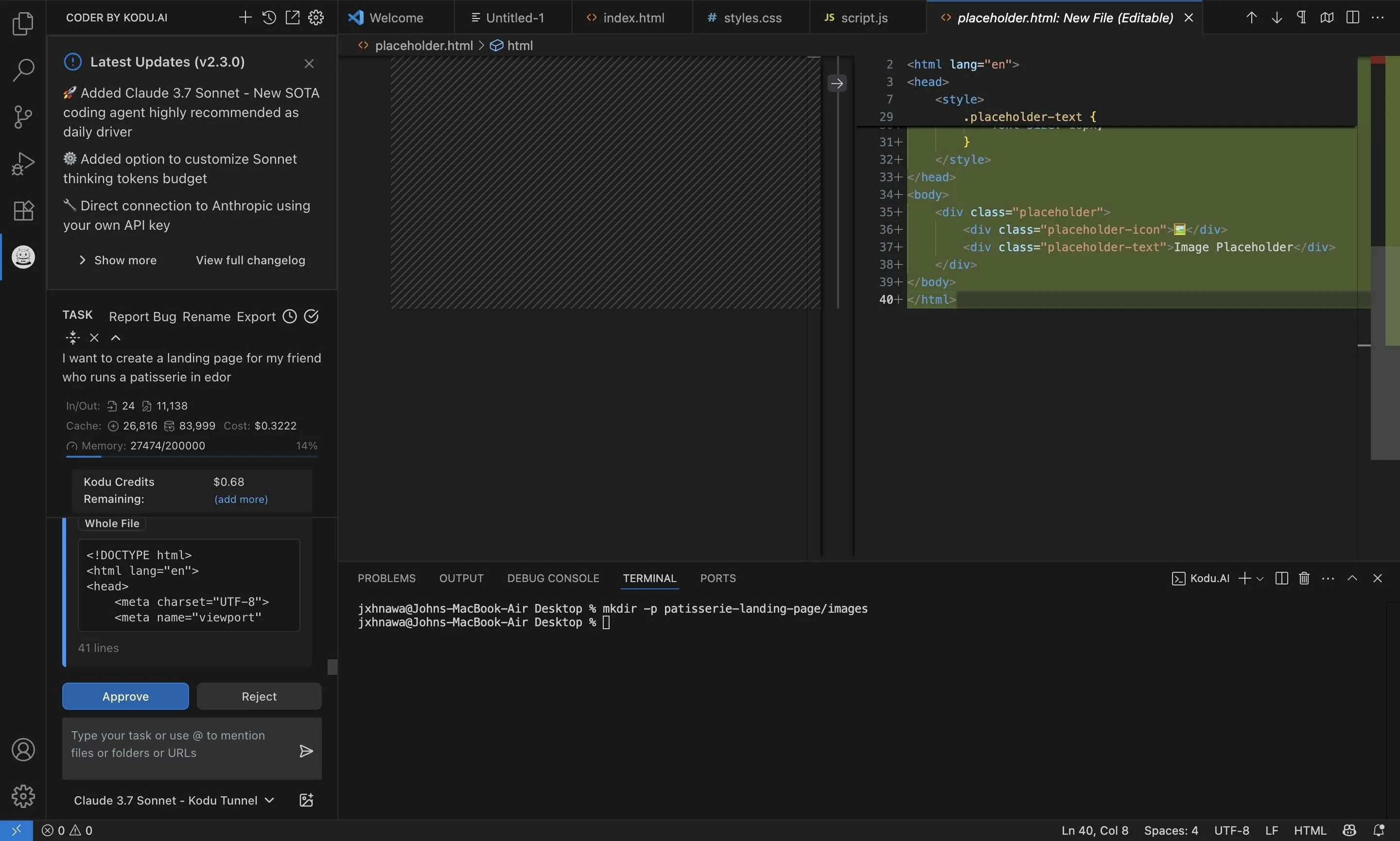 Kodu AI trên VS Code