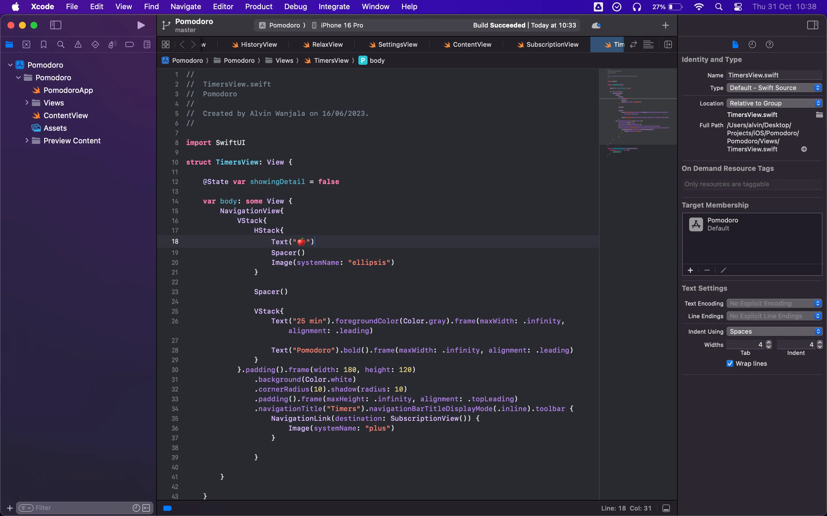 Lập trình trên máy Mac bằng Xcode IDE, minh họa môi trường phát triển tích hợp của Apple cho các ứng dụng