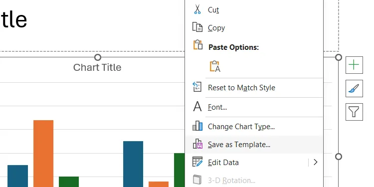 Lưu biểu đồ thành mẫu (Save As Template) trong PowerPoint
