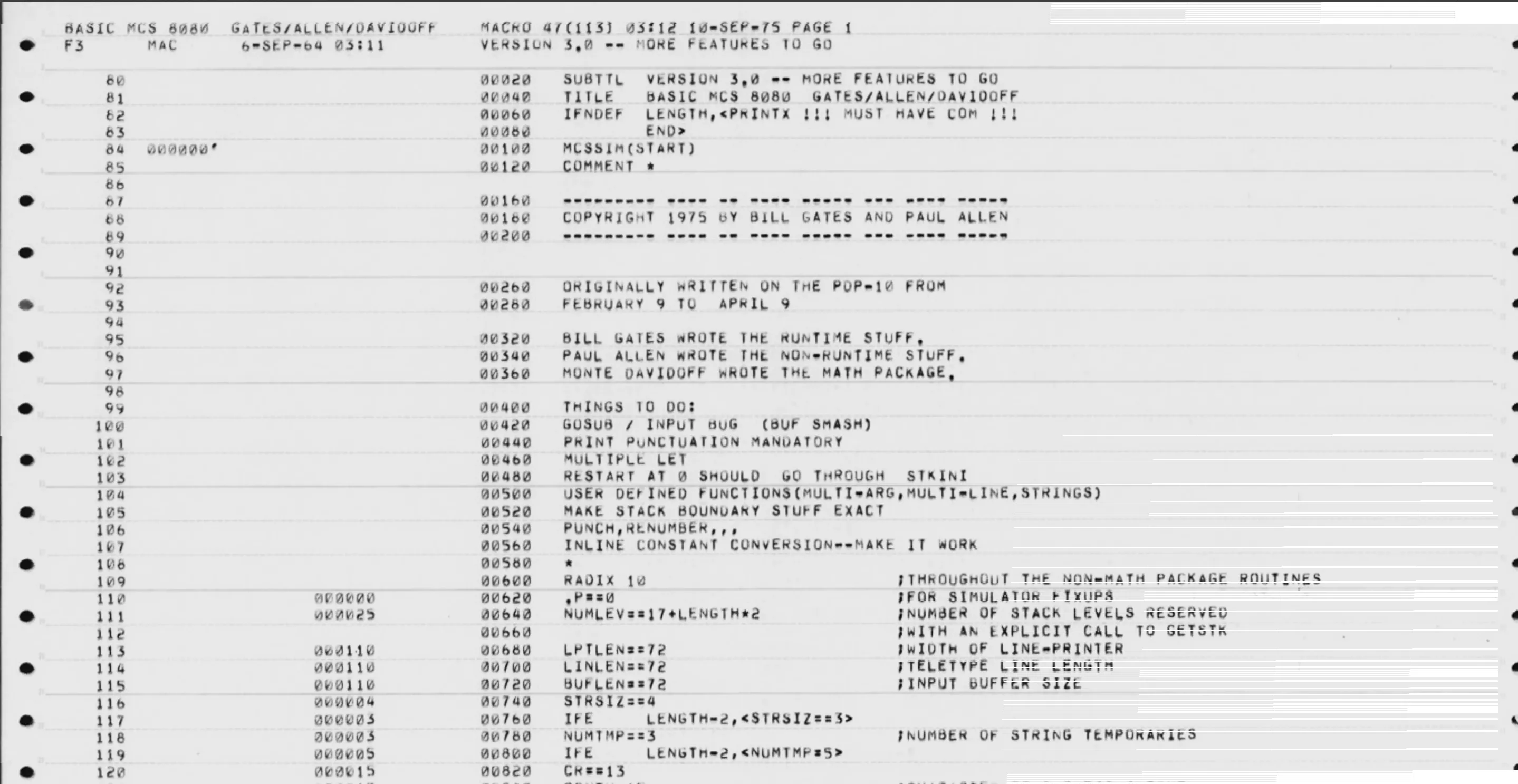 Mã nguồn gốc của Altair BASIC được Bill Gates chia sẻ, đánh dấu khởi đầu Microsoft