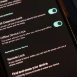 Màn hình cài đặt các tính năng chống trộm trên điện thoại Android, hiển thị tùy chọn Khóa Phát Hiện Trộm Cắp, Khóa Thiết Bị Ngoại Tuyến và Khóa Từ Xa.